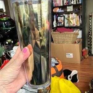 Starbucks 2014 Gold Faceted 24 Oz (710ml) Tumbler.  Gently used!  No Lid
